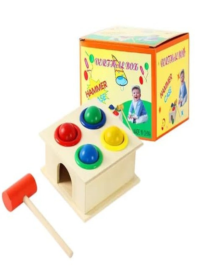 UPBEAT - Wooden Hammer Ball Knock Pounding Bench with Box Case Fine Motor and Dexterity Skills Early Educational Toy Set for Kids 3+ Years (Hammer Ball) - Image 1